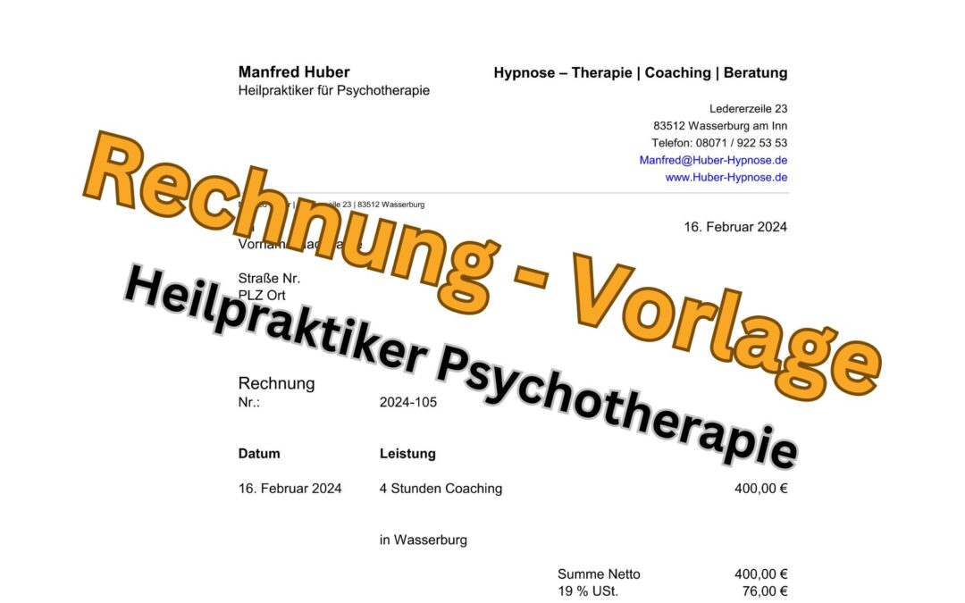 Rechnung Heilpraktiker Psychotherapie – Vorlage – Muster – Tipps